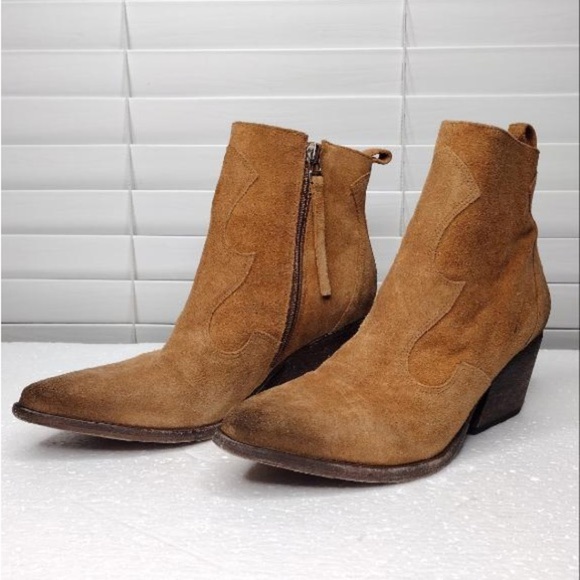 GOLO Lasso Western Revival Boho Suede Snip Toe Ankle Boots - Picture 5 of 16